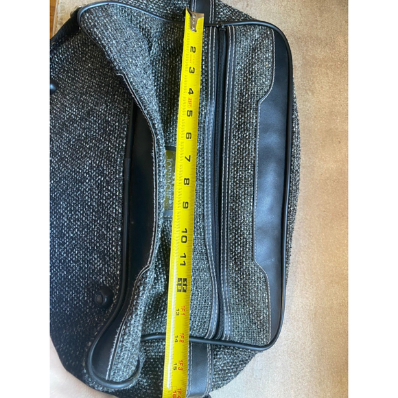 Vintage Jordache Tweed Carry On Travel Bag Old Money Classic Quiet Luxury Tote - Picture 8 of 10